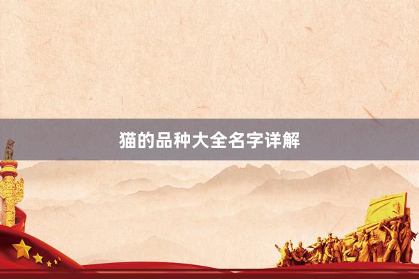 猫的品种大全名字详解